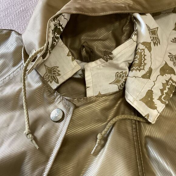 Wippette Vinyl Raincoat Slicker Shiny Gold L - Picture 6 of 13